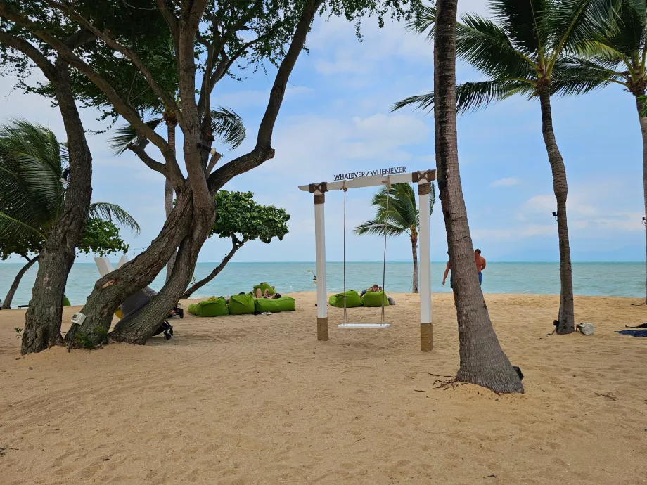 Altalena sulla spiaggia dell'hotel