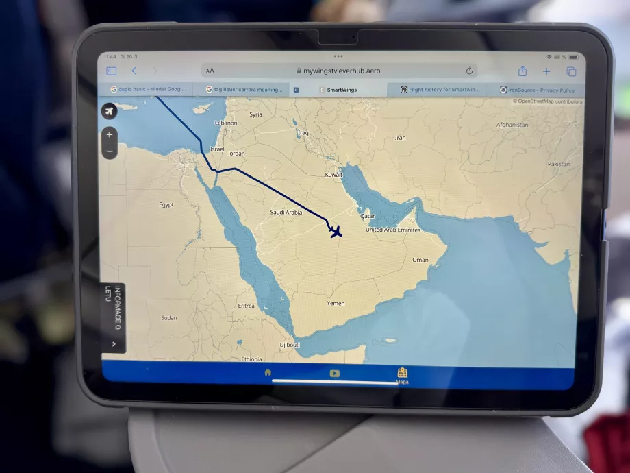 Mappa dei voli da Praga a Salalah