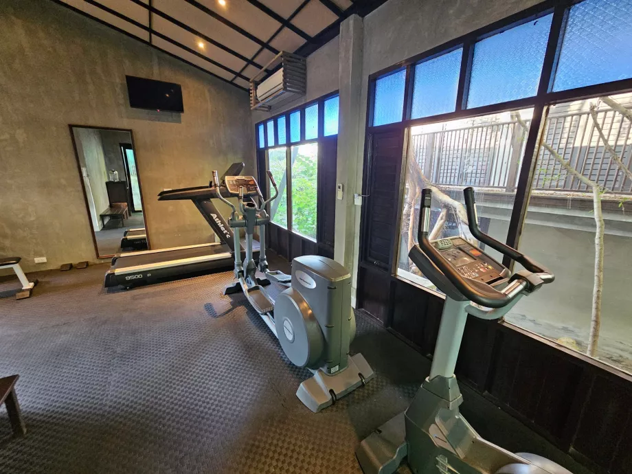 Palestra con attrezzature vecchie