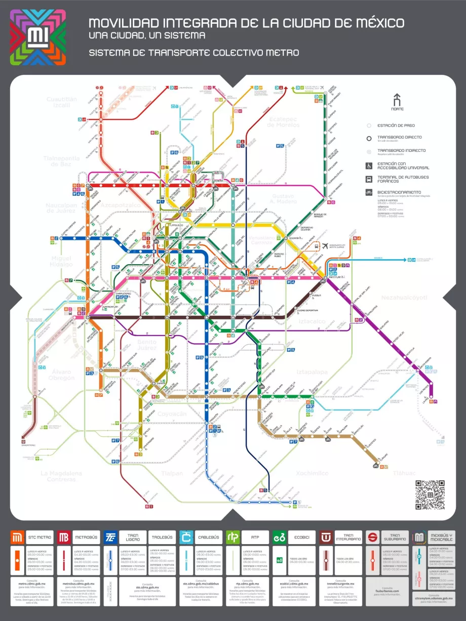 Mappa della metropolitana di Città del Messico