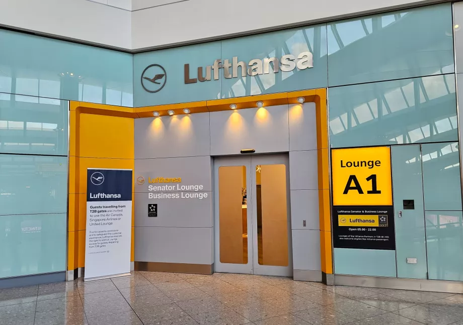 Ingresso alla lounge Lufthansa del Terminal 2
