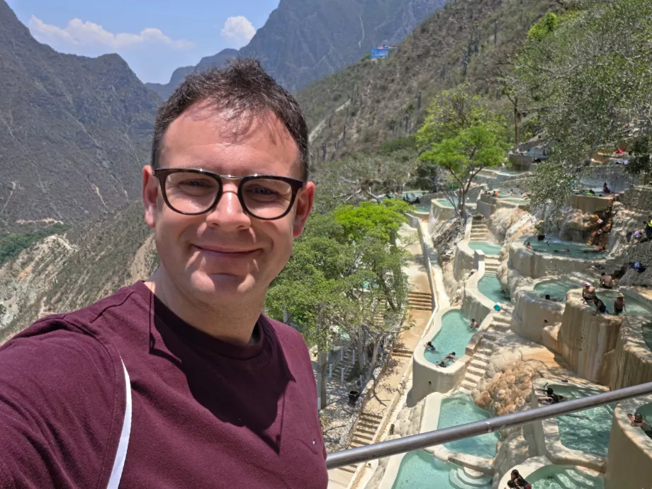 Io a Piscine a cascata di Tolantongo