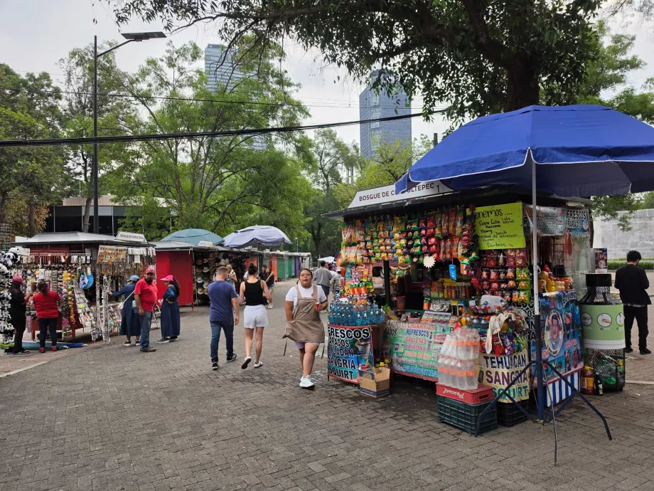 Bosque de Chapultepec, bancarelle