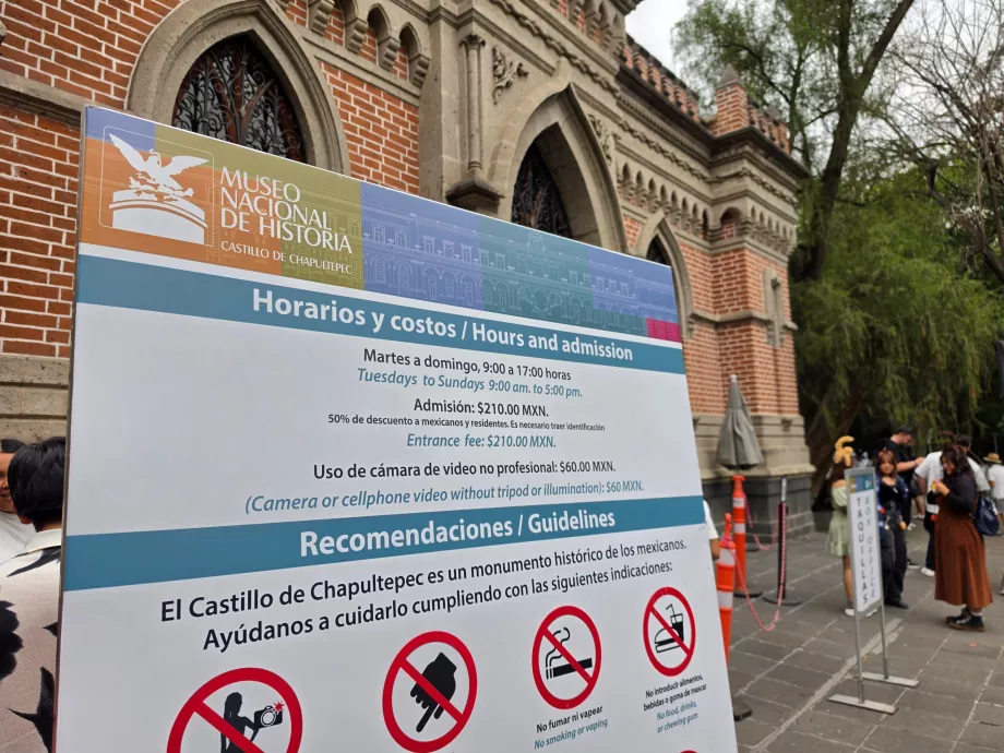 Castello di Chapultepec, orari di apertura e listino prezzi