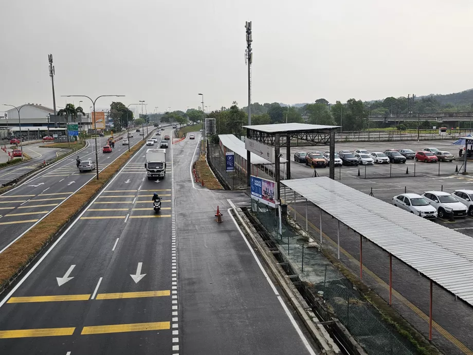 Fermata dell'autobus in direzione KL Sentral