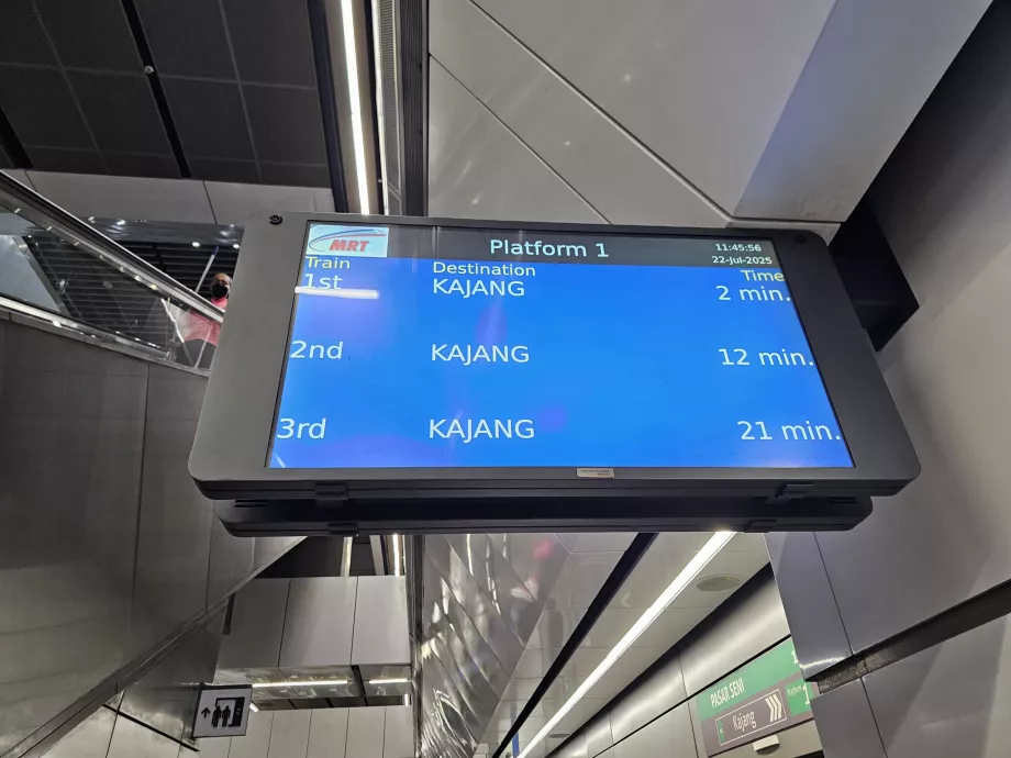 Pannelli informativi nella metropolitana