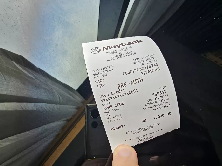 Pagamento del deposito