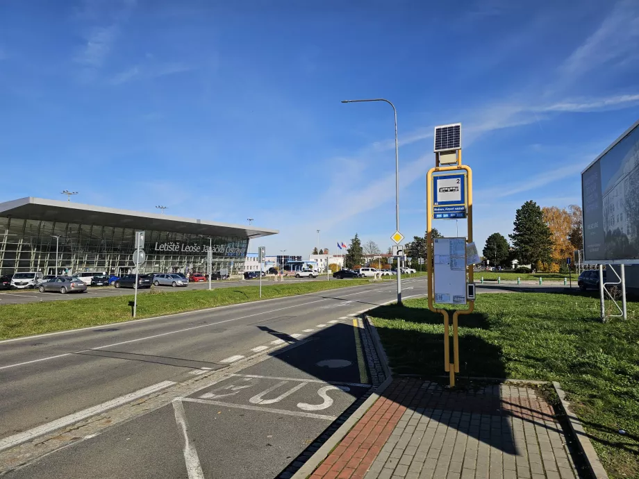 Fermata dell'autobus in direzione di Ostrava