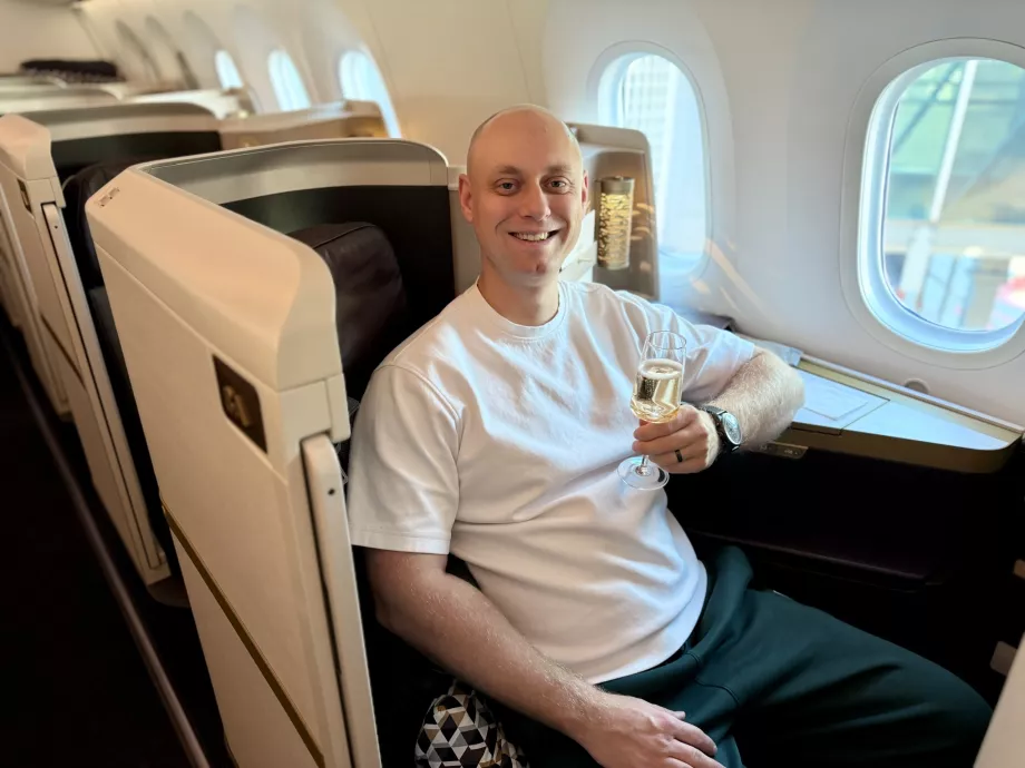 Champagne prima del decollo