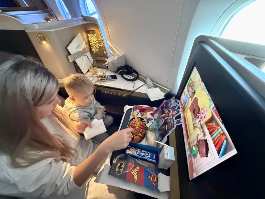 I sedili sono abbastanza spaziosi anche per loro