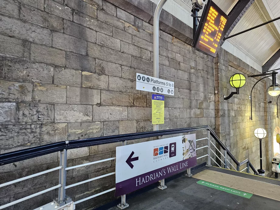 Binario della stazione di Hexham to Newcastle