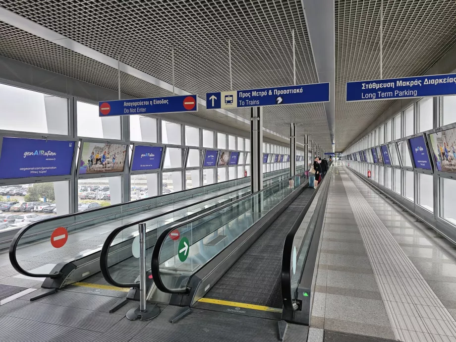 Indicazioni per la metropolitana e i treni, Aeroporto di Atene