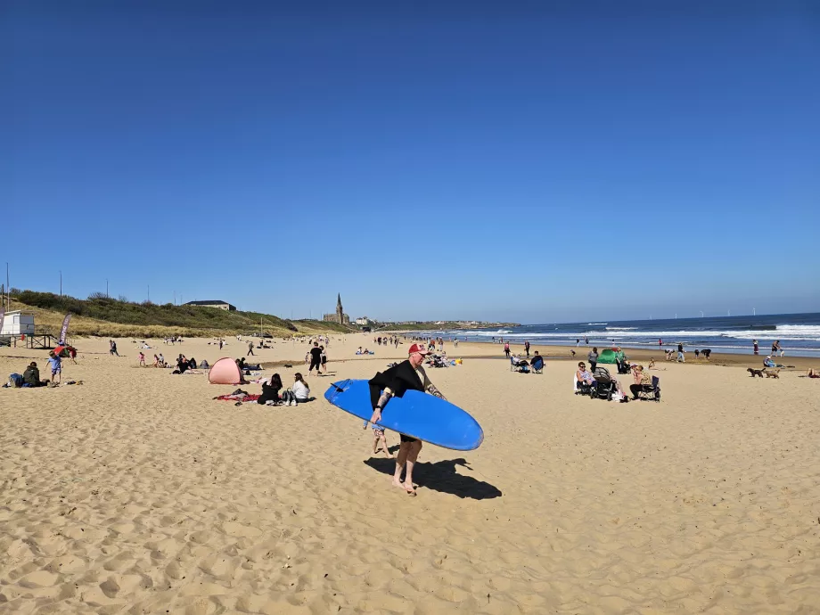 Surf sulla spiaggia di Long Sands