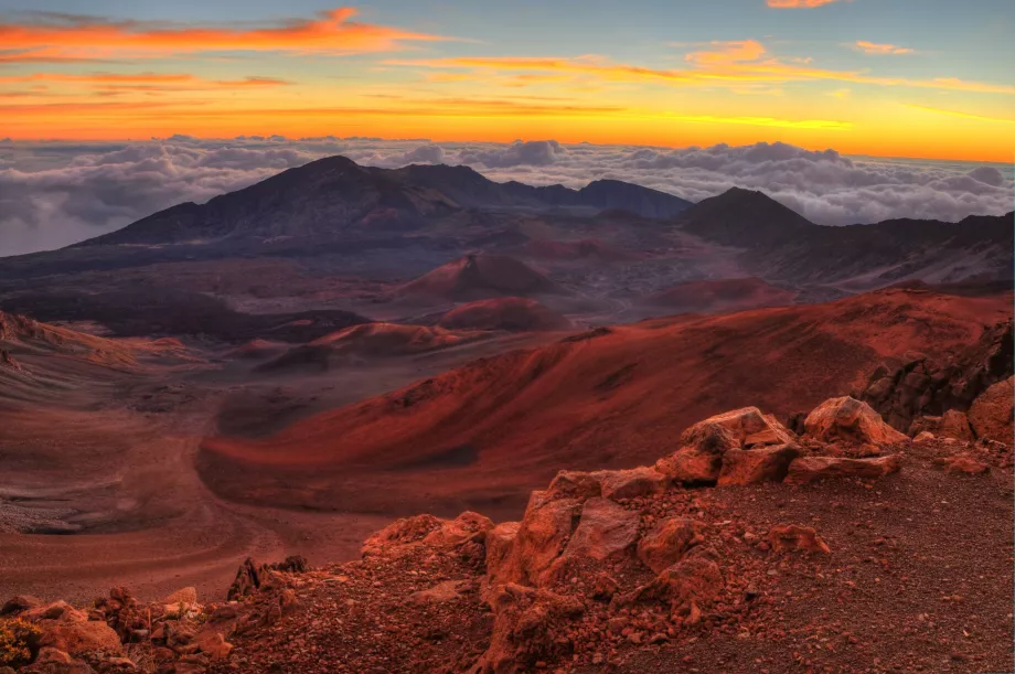 I colori del paesaggio all'alba