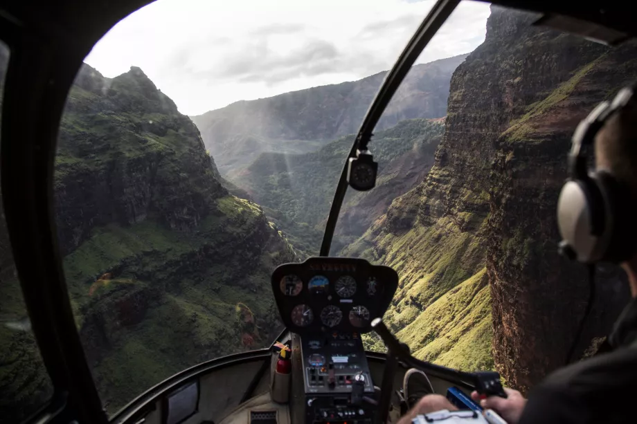 Volo turistico nell'interno di Molokai