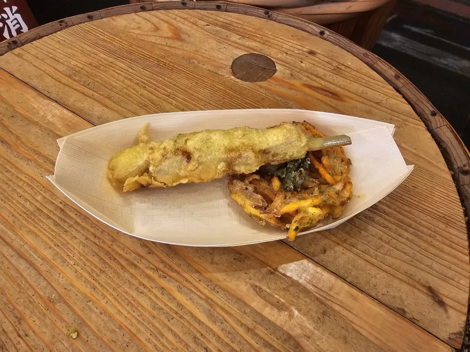 La mia tempura al mercato Nishiki