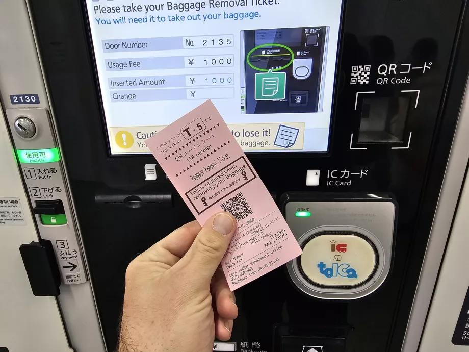 Biglietto dal deposito bagagli