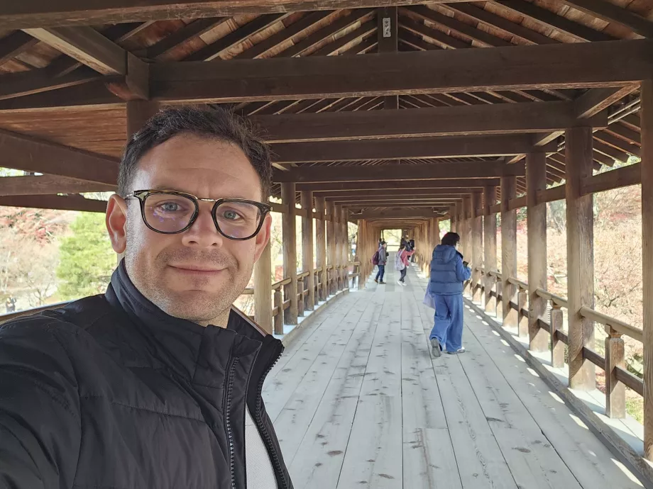 Tempio Tofuku-ji, io sul ponte Tsuten-kyo