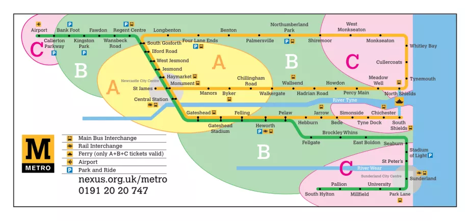 Mappa delle zone metropolitane