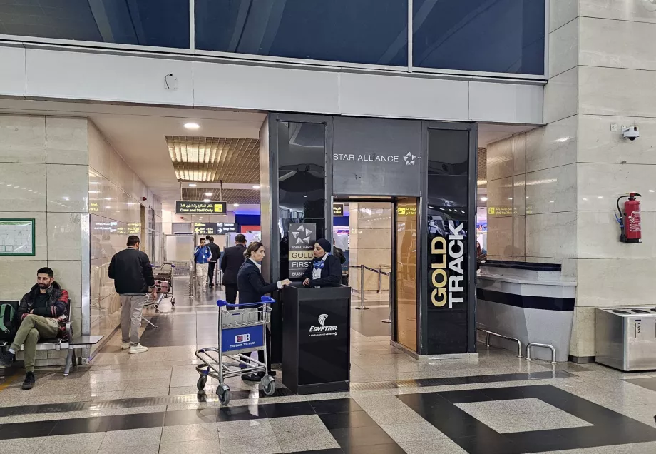 Corsia preferenziale per il controllo passaporti, Terminal 3