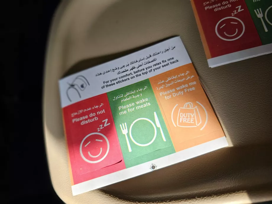 Adesivi - informazioni per l'equipaggio di cabina