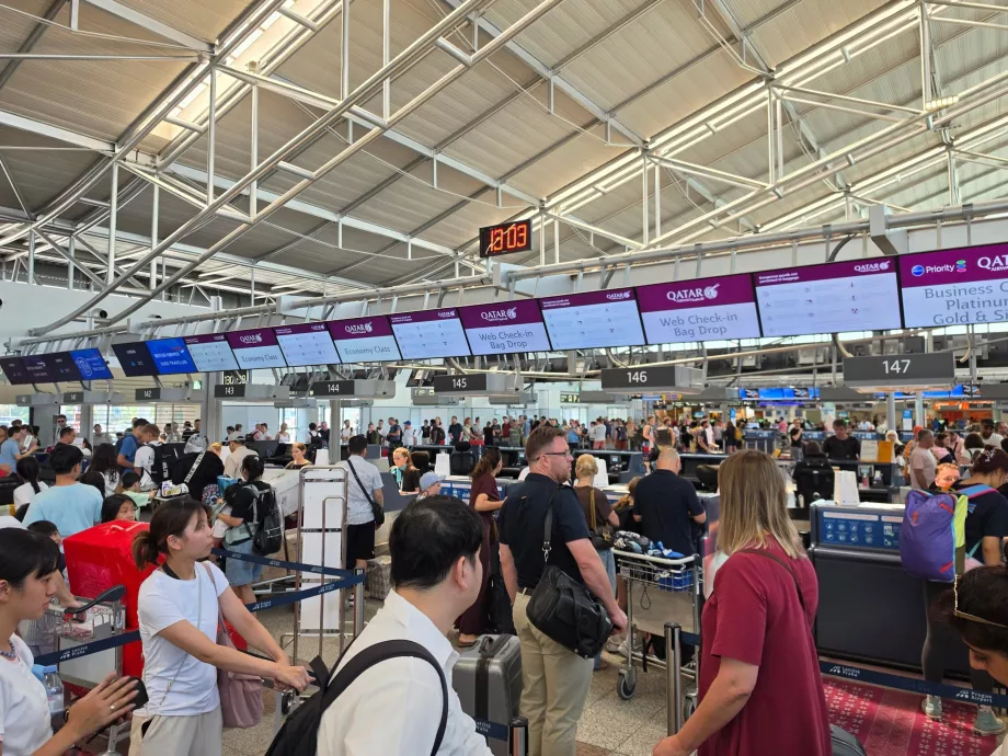 Check-in all'aeroporto di Praga