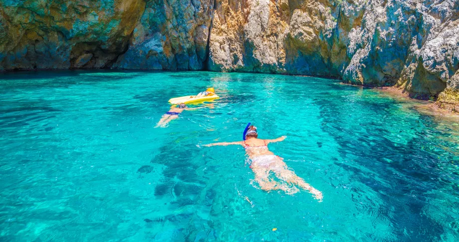 Snorkeling a Corfù