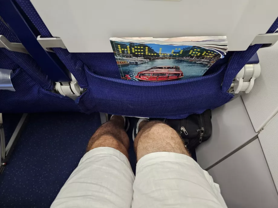 Spazio per le gambe nella parte posteriore dell'aereo