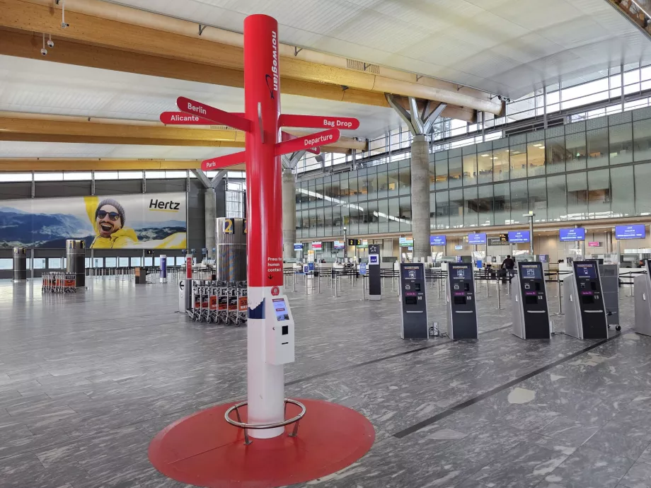 Totem con destinazioni norvegesi