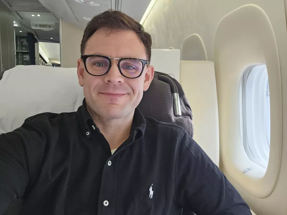 Io in prima classe Lufthansa