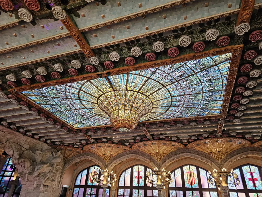 Palau de la Música Catalana, dettaglio del soffitto