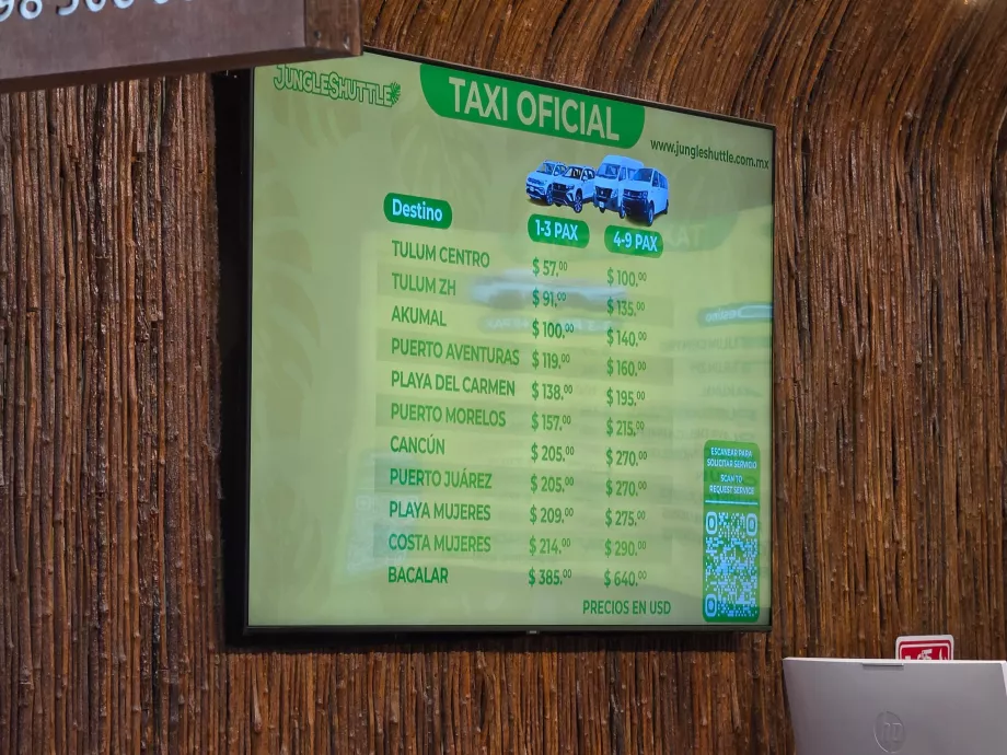 Tariffe ufficiali dei taxi, 2027