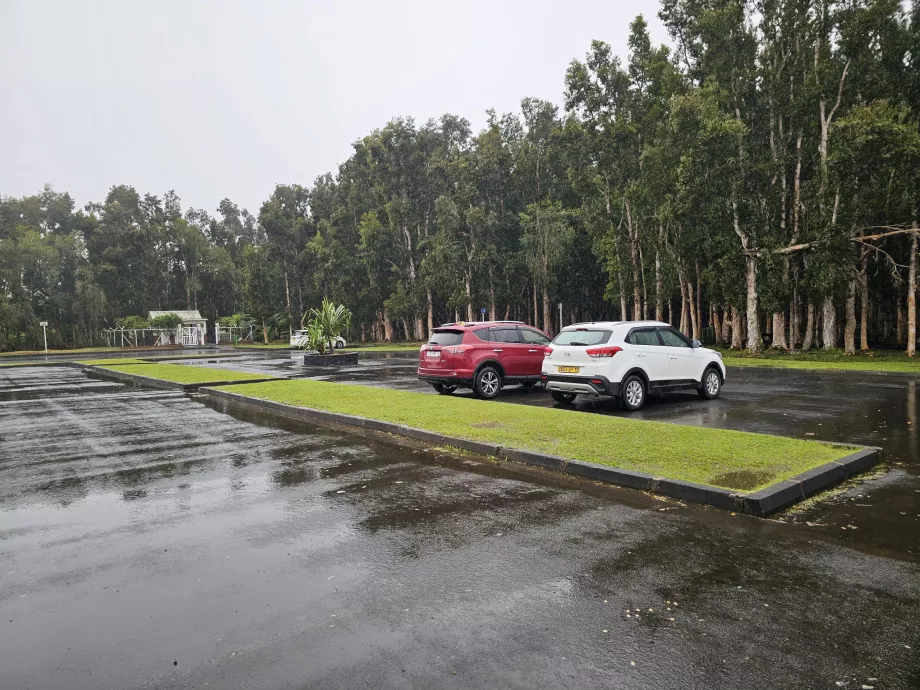 Parcheggio alle Cascate di Alexandra