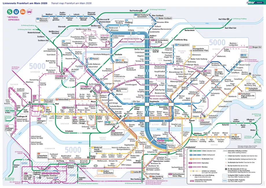 Mappa della metropolitana e della S-Bahn