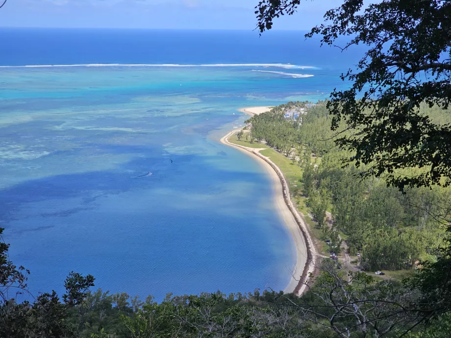 Vista sulla laguna di Le Morne Kite