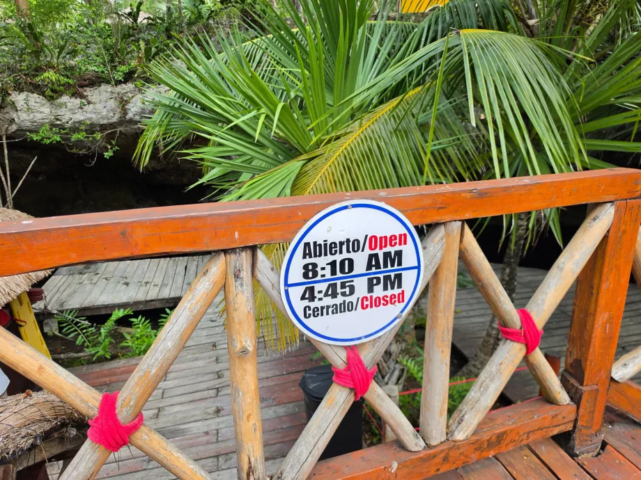 Orari di apertura del Gran Cenote