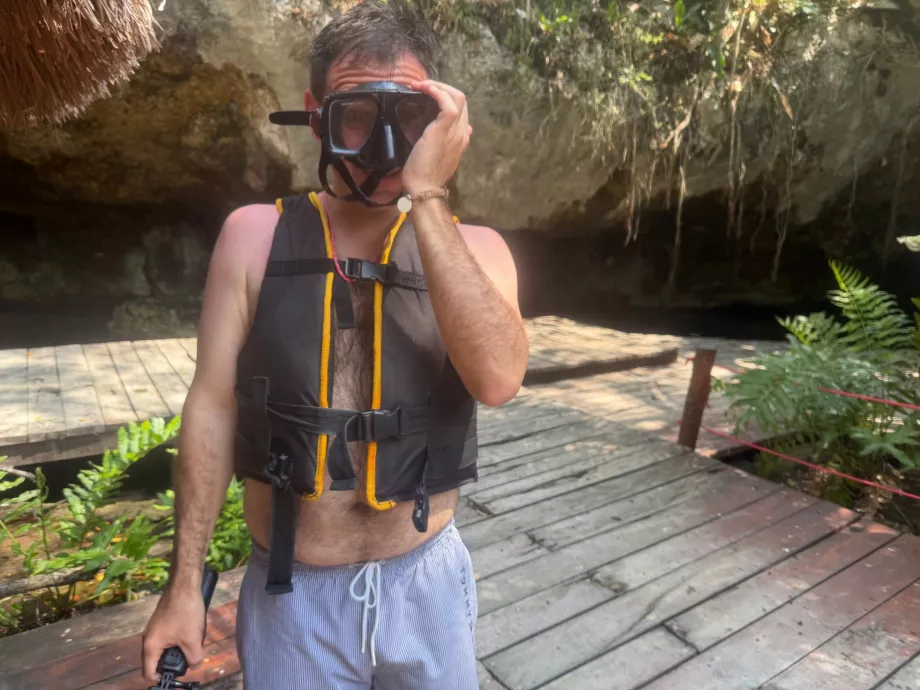 Io prima di entrare nel Gran Cenote
