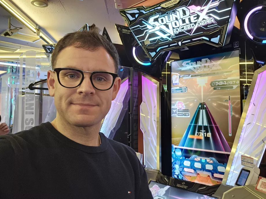 Io nella sala giochi di Akihabara