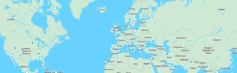 Mappa delle rotte KLM