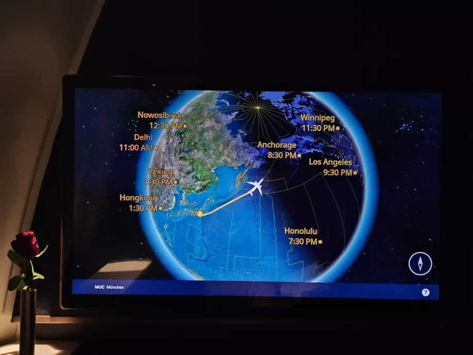 Mappa del volo sul Polo Nord