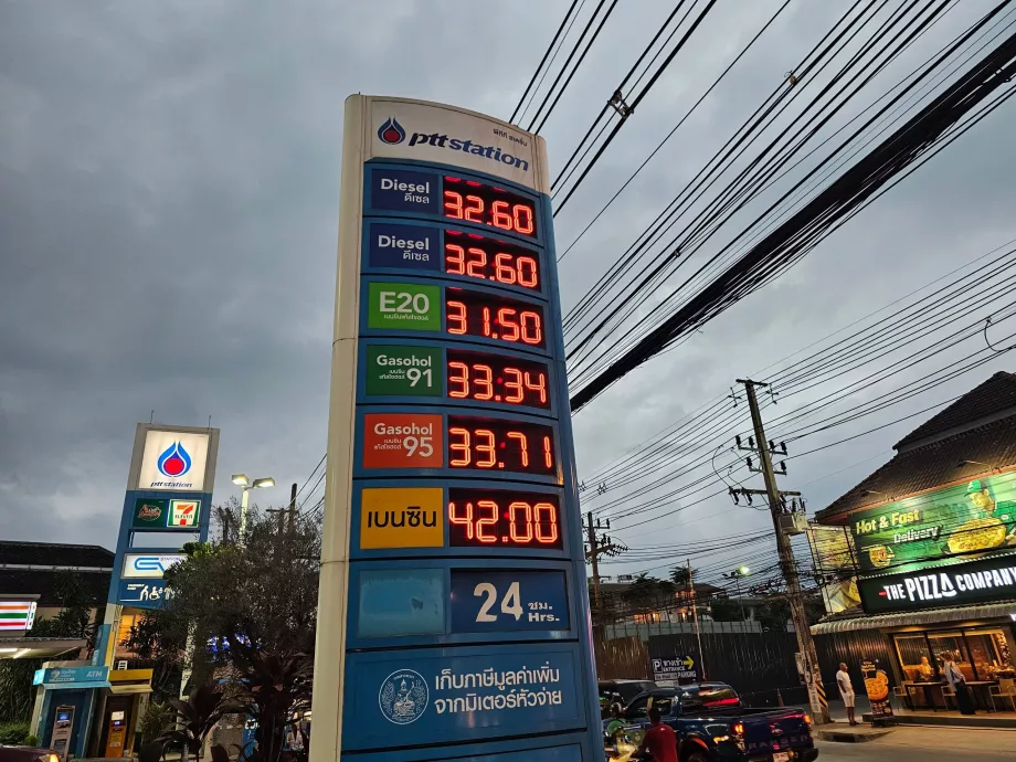 Prezzi della benzina a Koh Samui, 2026