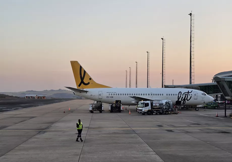 Boeing 737 all'aeroporto di Durban