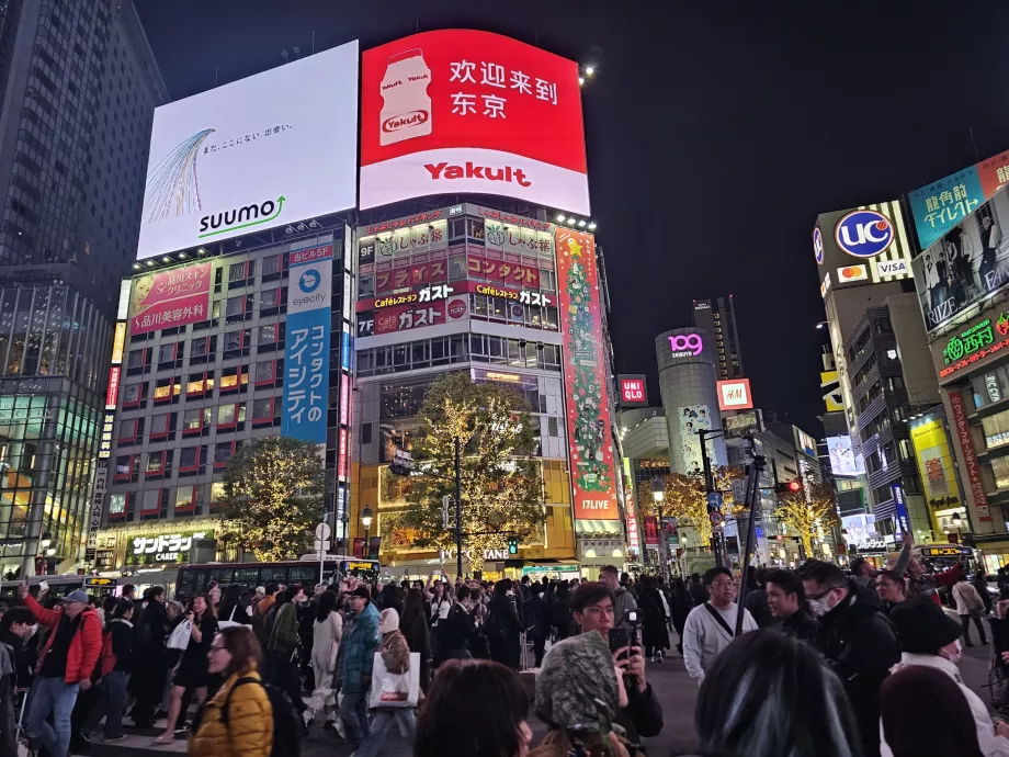 Il raccordo di Shibuya di notte