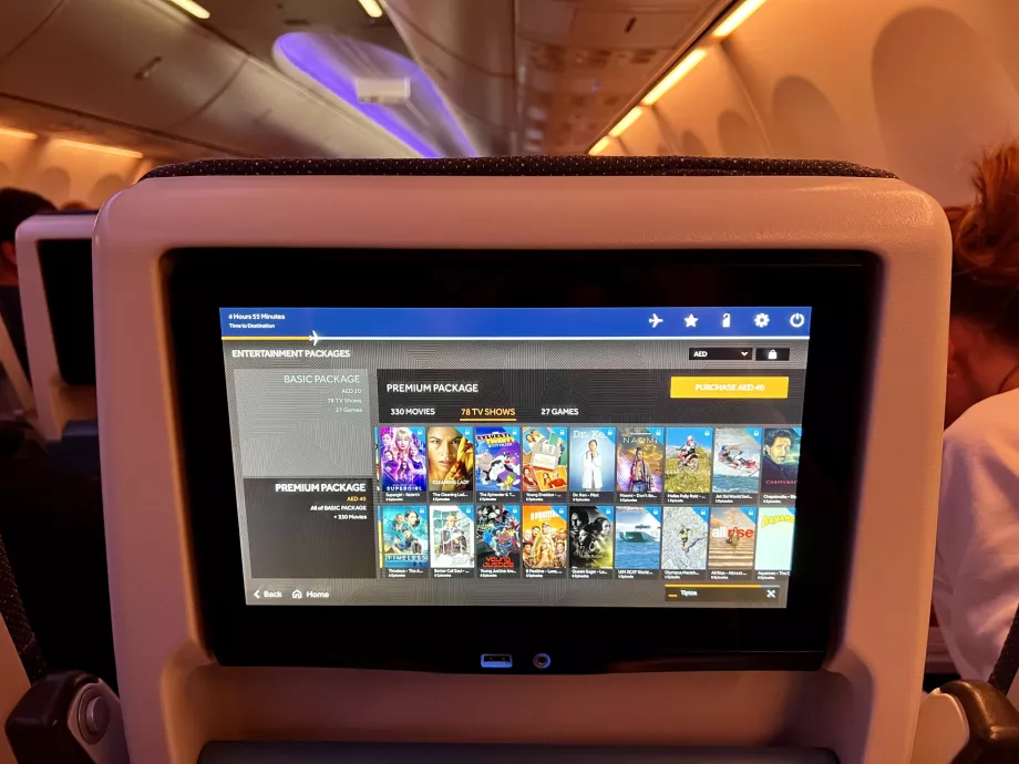 Flydubai e intrattenimento a bordo a pagamento