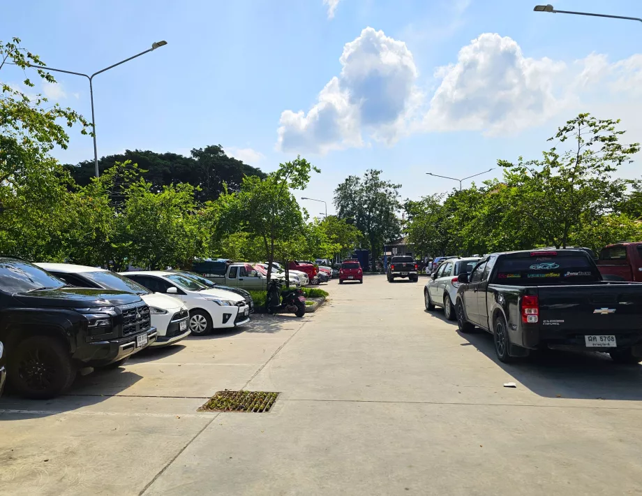 Parcheggio in marina, ritiro dell'auto a noleggio