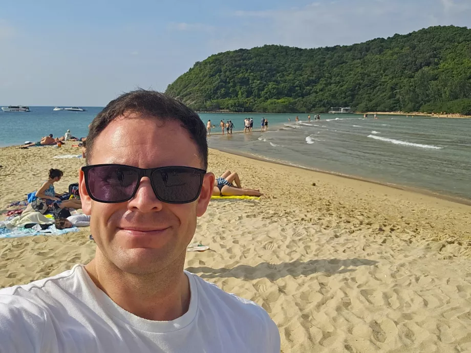 Io sulla spiaggia di Ko Ma