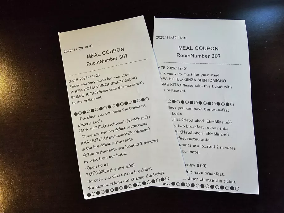 Coupon per la colazione