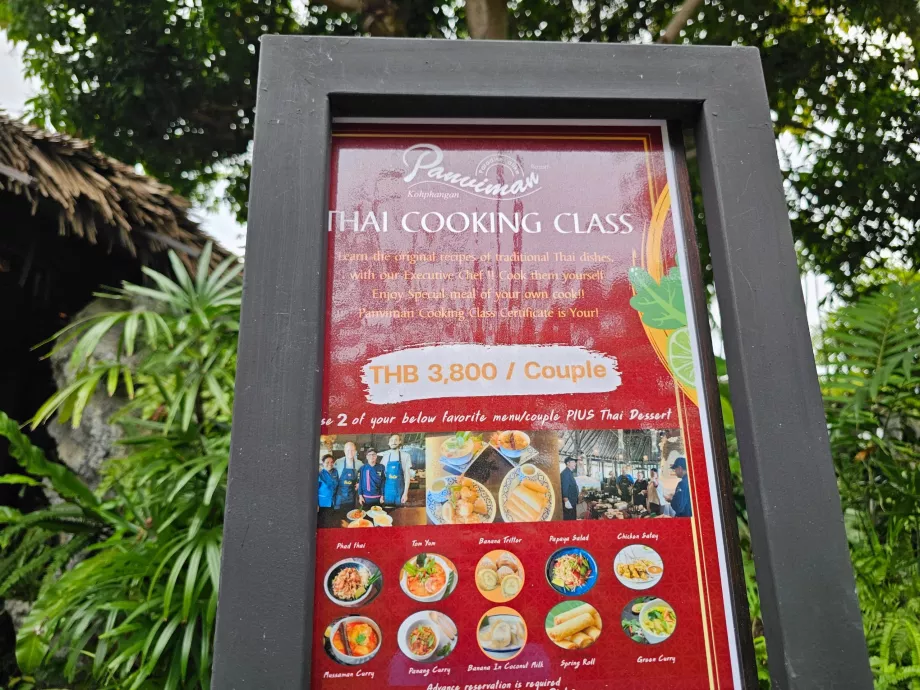 Offerta di lezioni di cucina