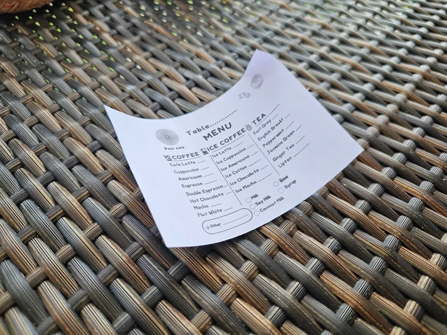 Colazione: menu caffè