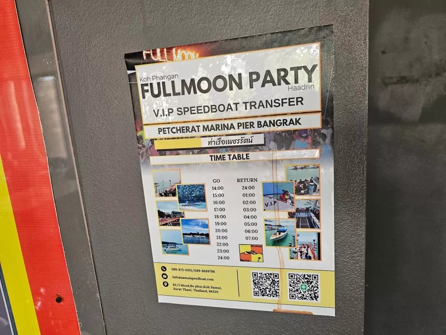 Festa della luna piena - barche da Koh Samui